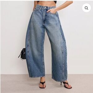 Good American Blue Wide Leg Jeans